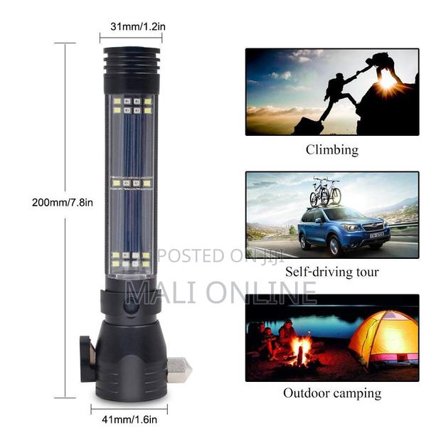 Solar Tactical Flashlight Led Emergency Tool Rechargeable - thumbnail 5