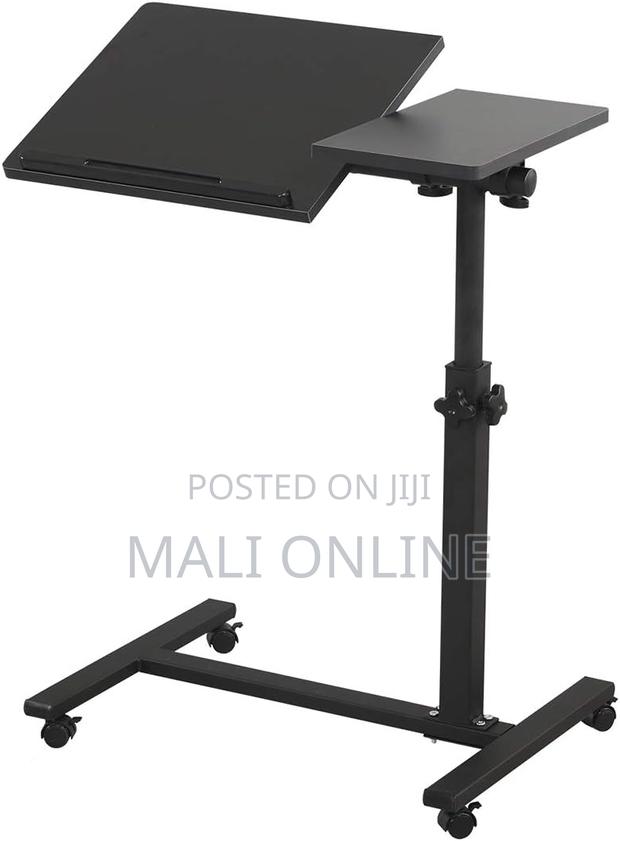 Adjustable Laptop Stand Rolling Desk Mobile Computer Table - thumbnail 3