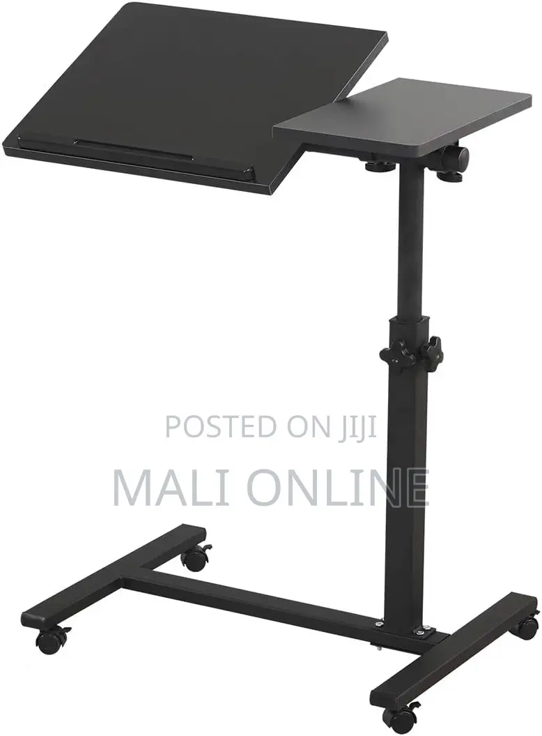 Adjustable Laptop Stand Rolling Desk Mobile Computer Table