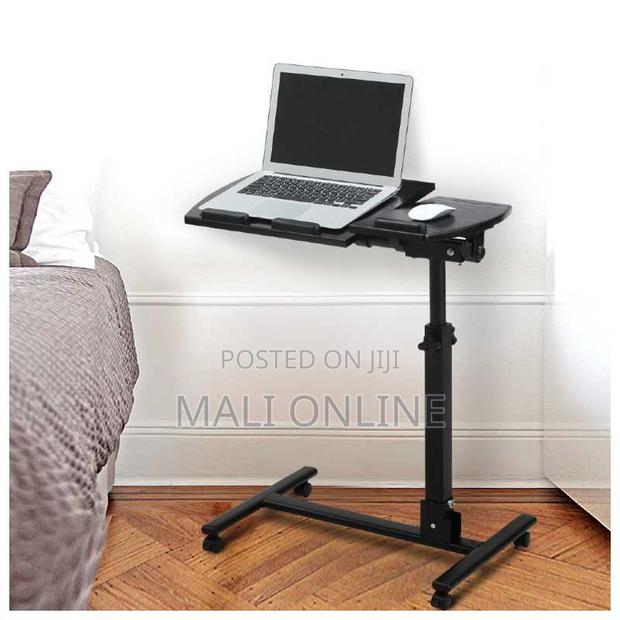 Adjustable Laptop Stand Rolling Desk Mobile Computer Table - thumbnail 4