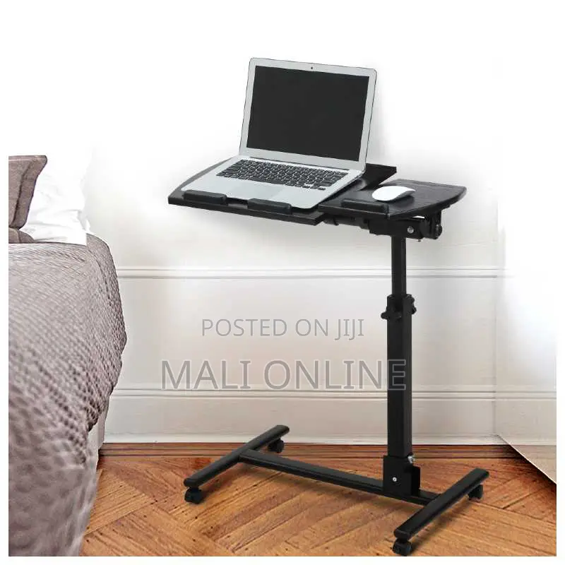 Adjustable Laptop Stand Rolling Desk Mobile Computer Table