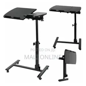 Adjustable Laptop Stand Rolling Desk Mobile Computer Table