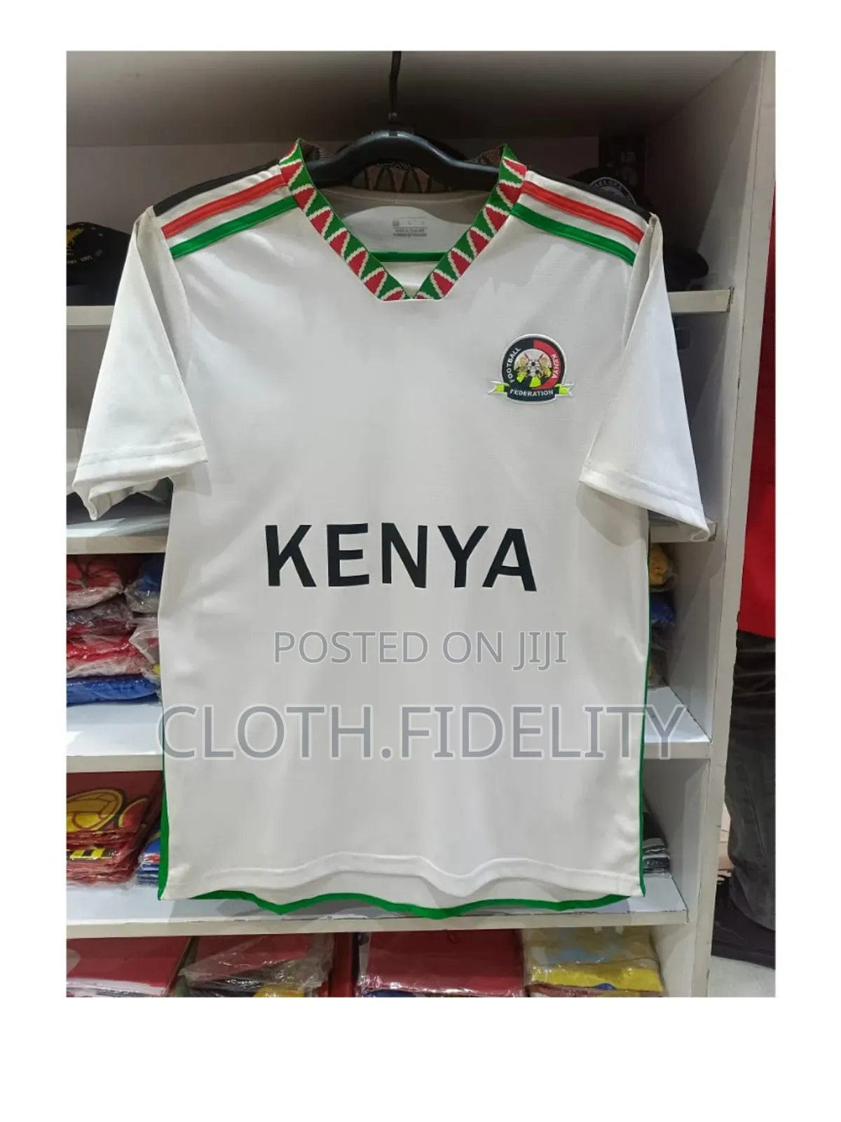 Kenya Football White Jersey.
