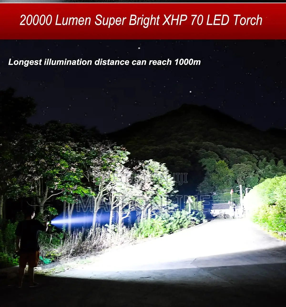 4000 Lumens Xhp70 Led Rechargeable Usb Zoomable Flashlight