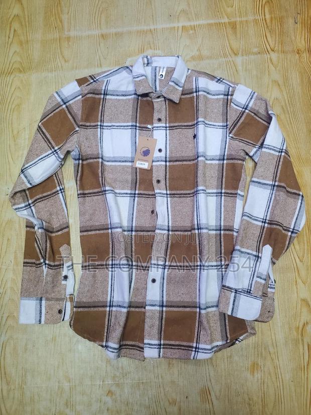Quality Cotton Checked Long-Sleeved Flannel Unisex Shirts - thumbnail 3