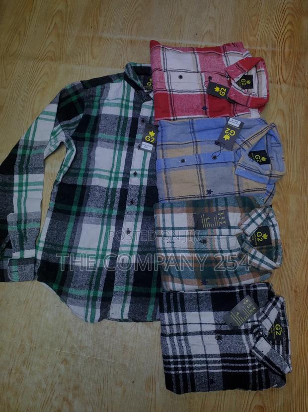 Quality Cotton Checked Long-Sleeved Flannel Unisex Shirts - thumbnail 6
