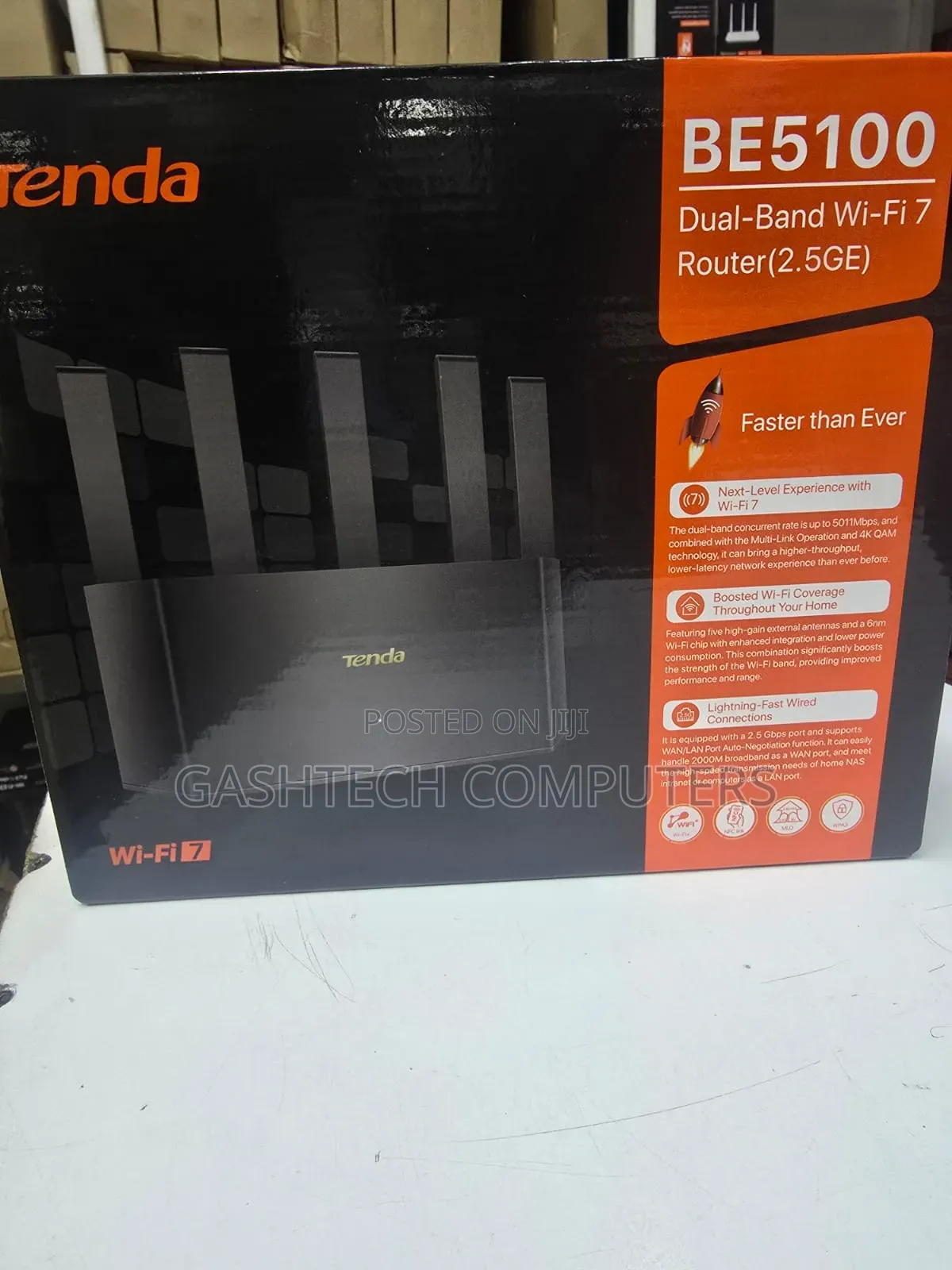 Tenda Be5100 Dual Band Wi-Fi 7 Router