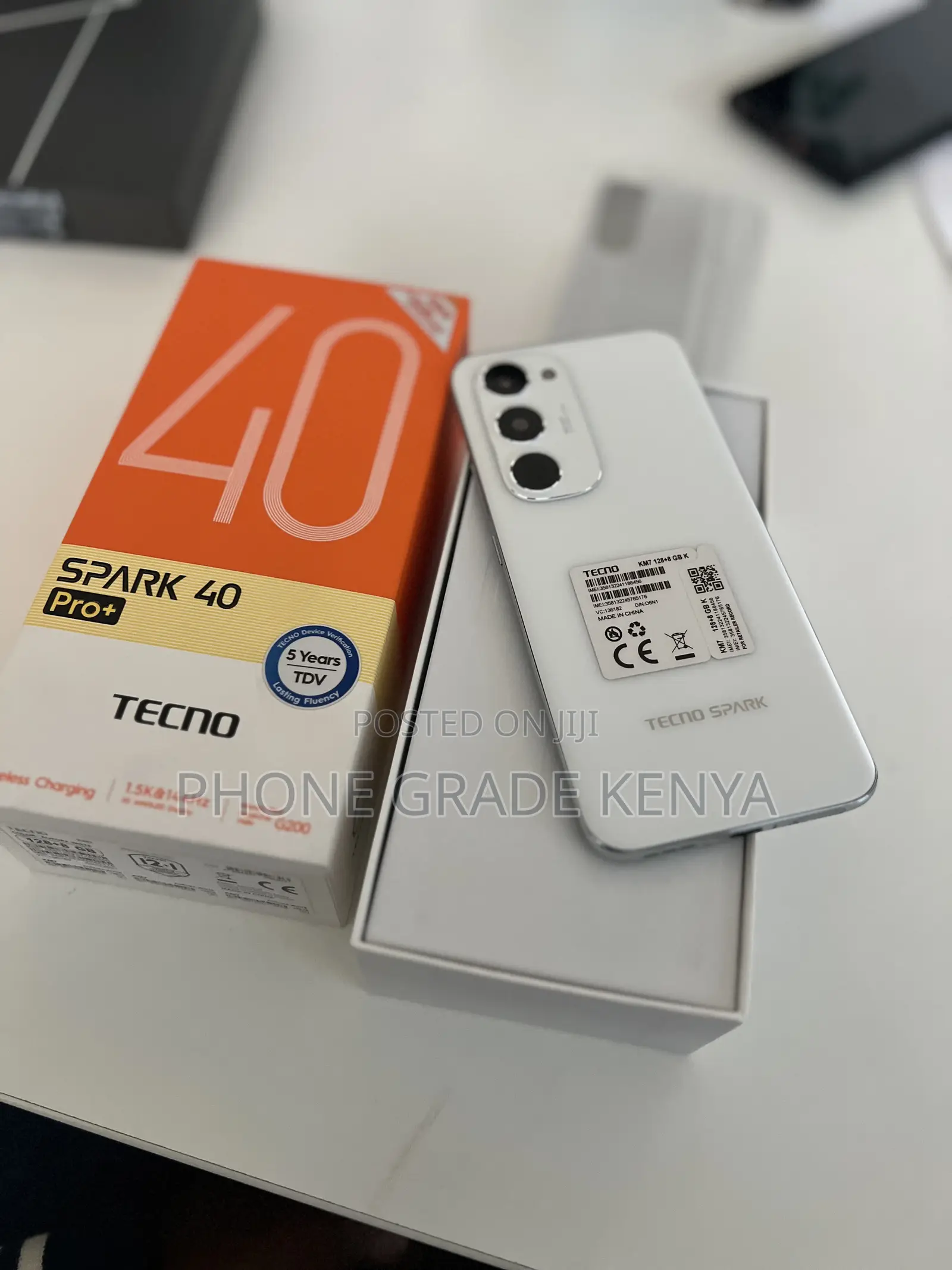 New Tecno Spark 40 Pro+ 128 GB White