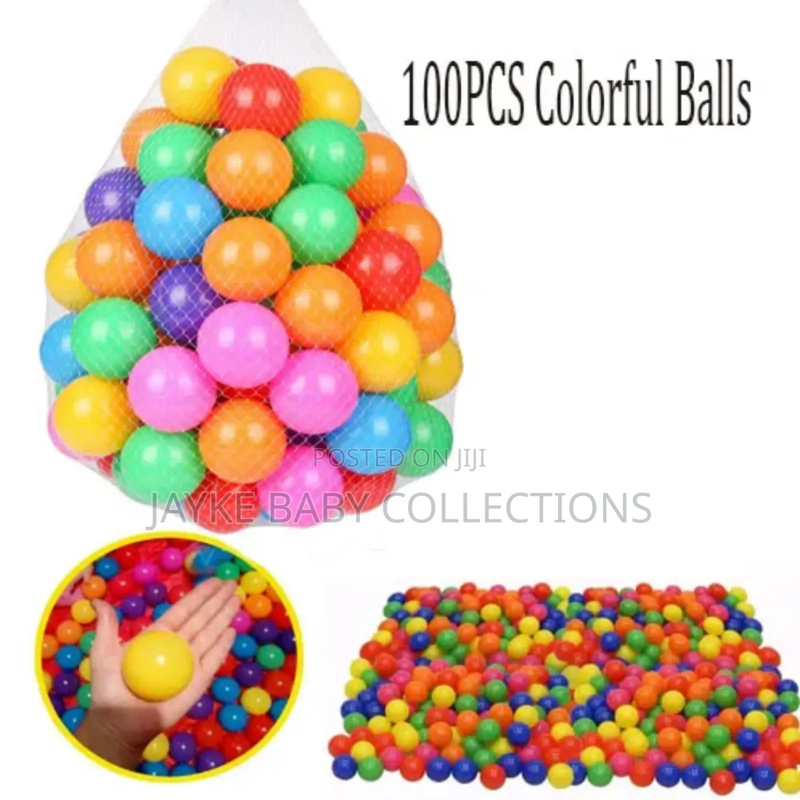 100pcs Soft Ocean Balls – Colorful Play Balls for Kids