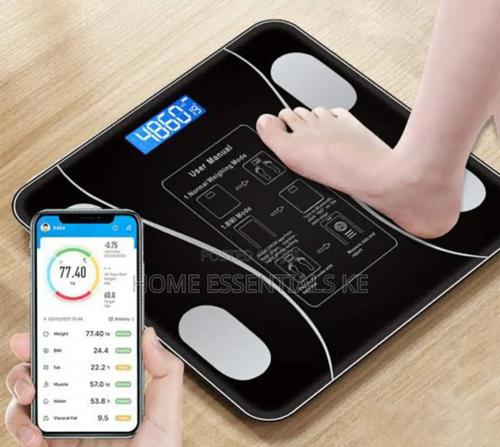 *Intelligent Blue Tooth Bmi Weighing Scale
