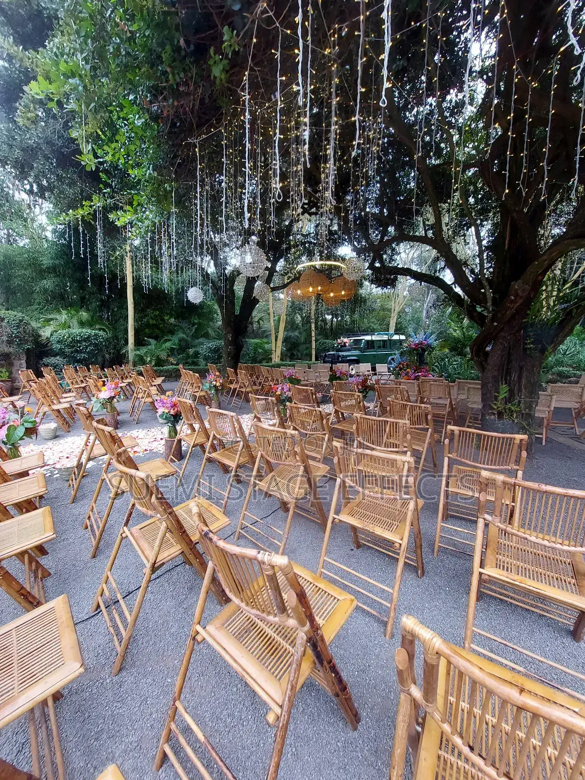 Bamboo Collapsible Chairs for Weddings More