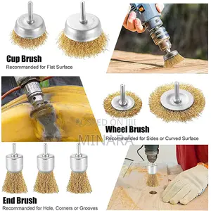 5 Pcs, Drill Wire Brush Set, Rust Cleaning Set