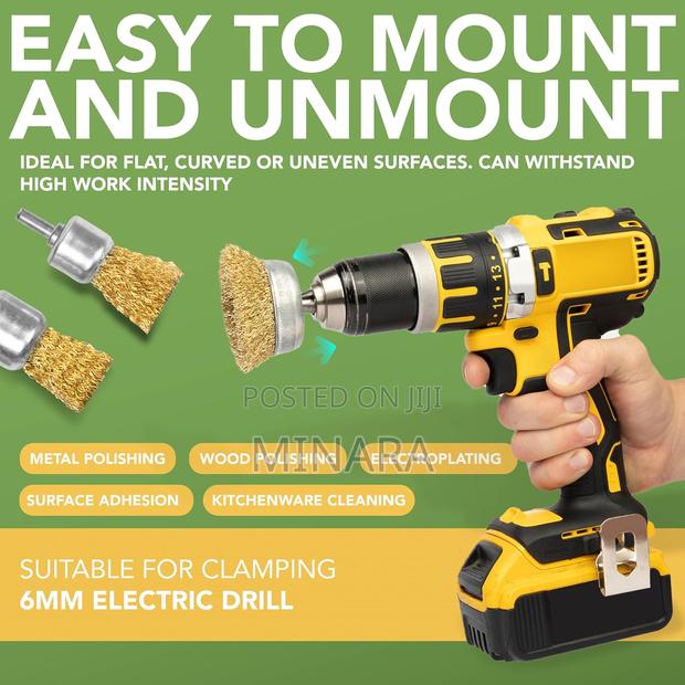5 Pcs, Drill Wire Brush Set, Rust Cleaning Set - thumbnail 5