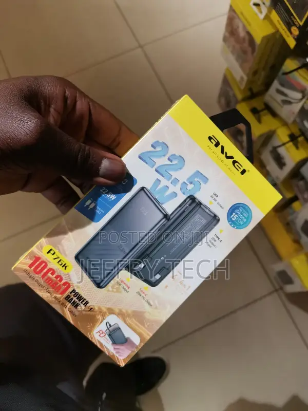 Awei P76k 22.5w 10000mah Powerbank Built-in Cable