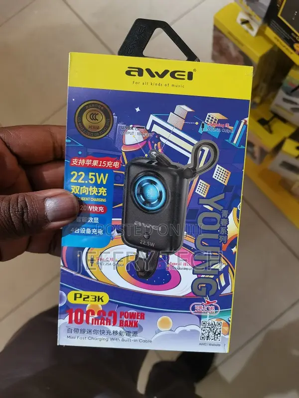 Awei P23k 10000mah 2.4a Fast Charging Power Bank