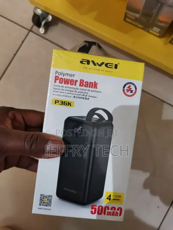 Power Bank Awei P36k Powerbank 50000mah 22.5w Pd External Ba