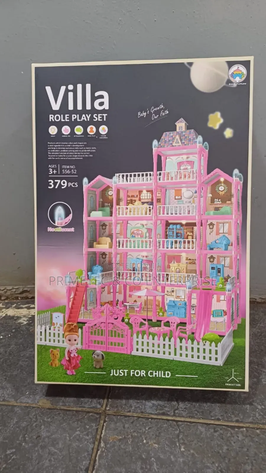 Kids Doll House 379 PCS ( Glowing by Night)