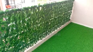 Green Leaves Artificial Balcony Privacy Mesh Leaf Fence