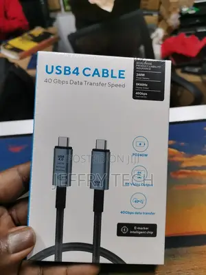 Thunderbolt 4 Usb C 4.0 Cable 2m 40gbp/S 100w 60hz Output