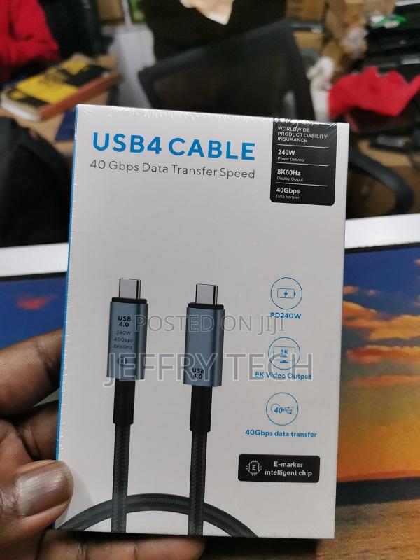 Thunderbolt 4 Usb C 4.0 Cable 2m 40gbp/S 100w 60hz Output - main view