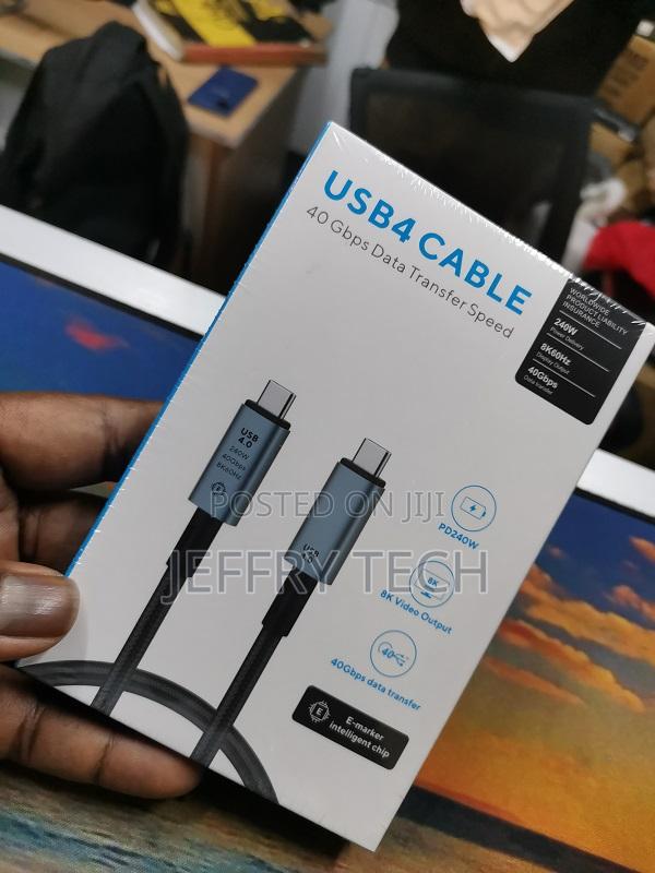 Thunderbolt 4 Usb C 4.0 Cable 2m 40gbp/S 100w 60hz Output - thumbnail 2