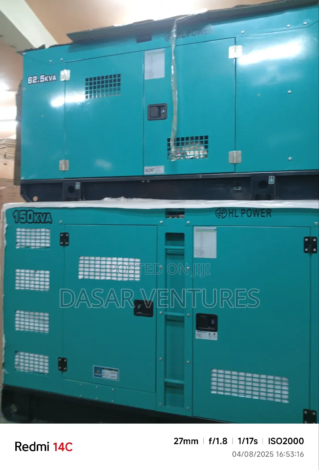 Cummins Generator 150kva Brand New