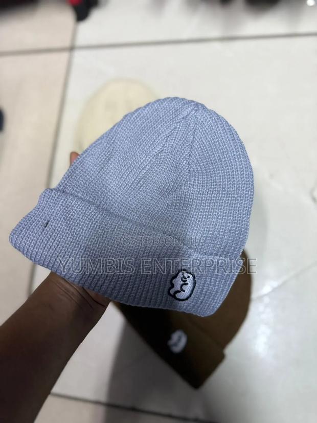 Grey Unisex Beanie Hats - thumbnail 2