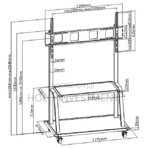 Ultra-Heavy Duty Steel Mobile Tv Stand