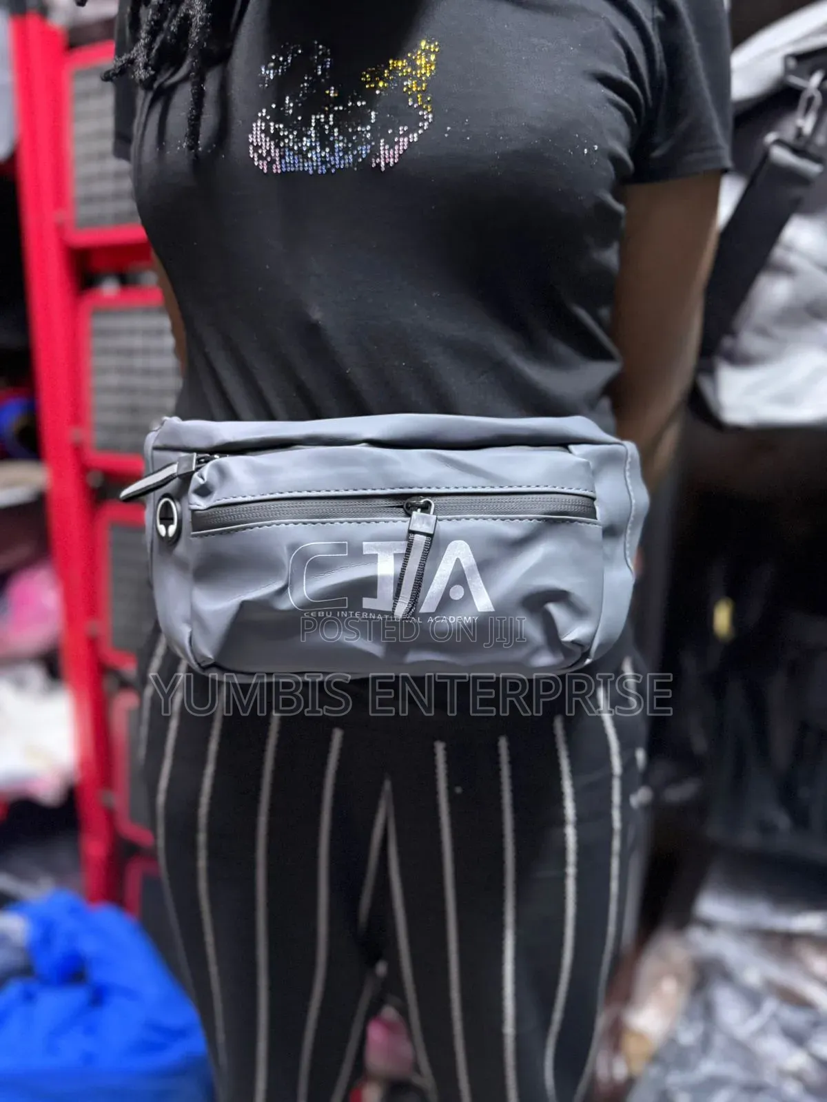 Grey Well Partitioned Waist Bag/Funny Pack