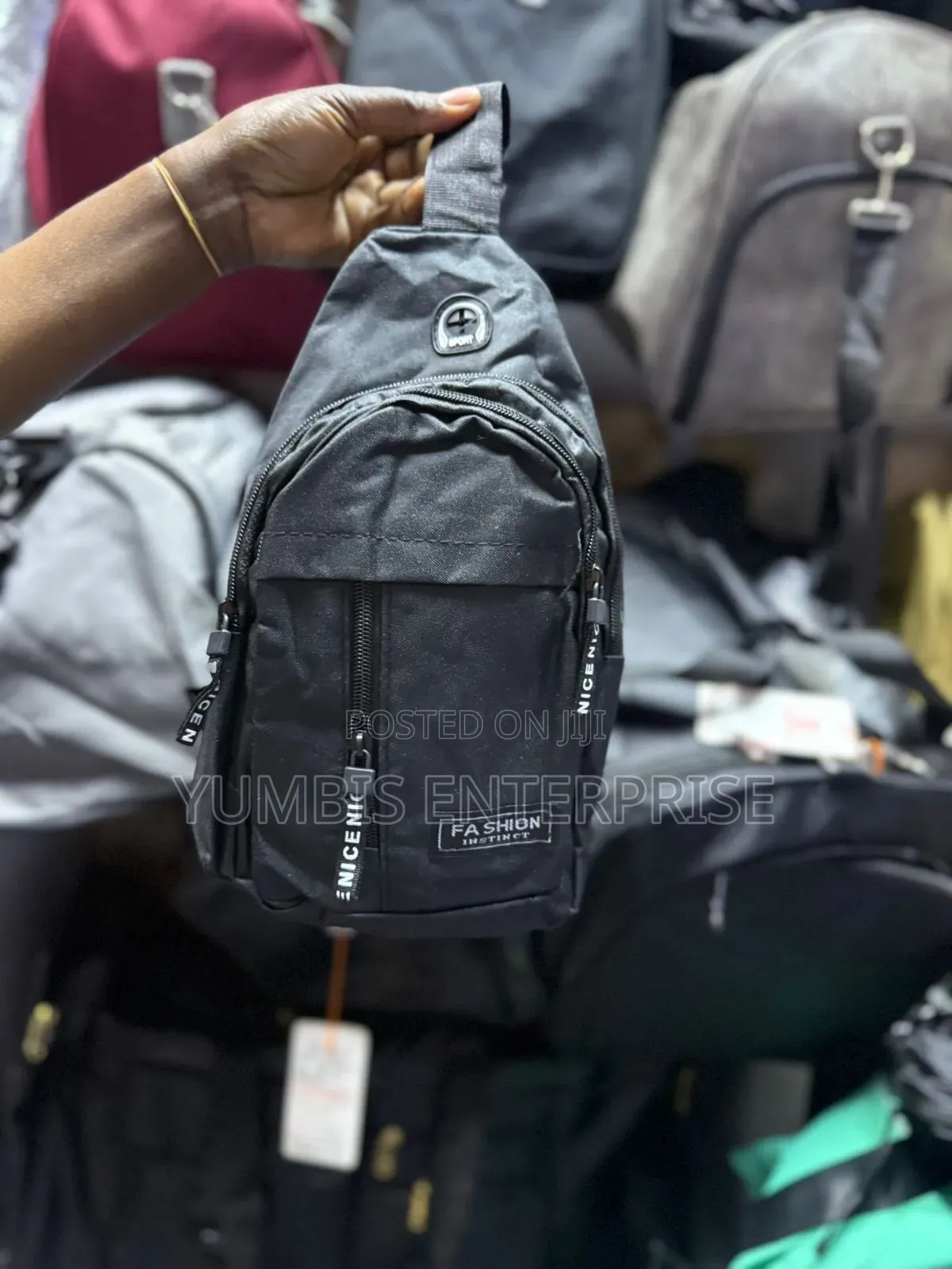 Black, Navy, Unisex Shoulder Chest Bag