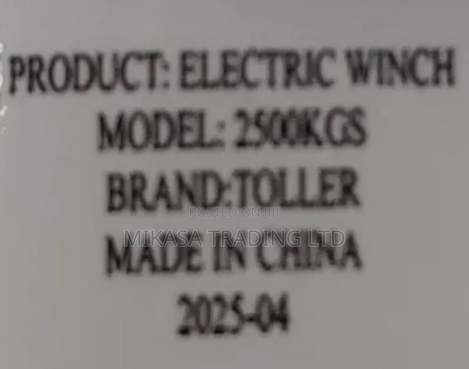 Electric Hoist 2.5ton Toller