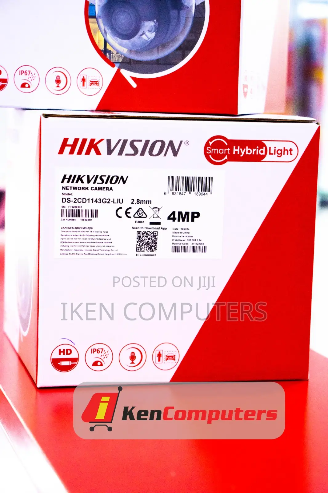 Hikvision 4mp Ip Smarthybrid Bullet(Ds-2cd1043g2-Liu)