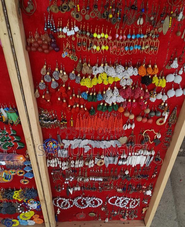 African Beaded Earrings - thumbnail 3