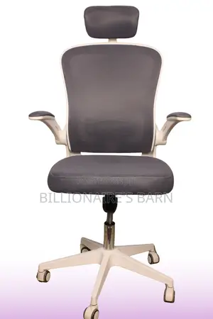 Office Chair; With Flip Up Arms, Adjustable Headrest