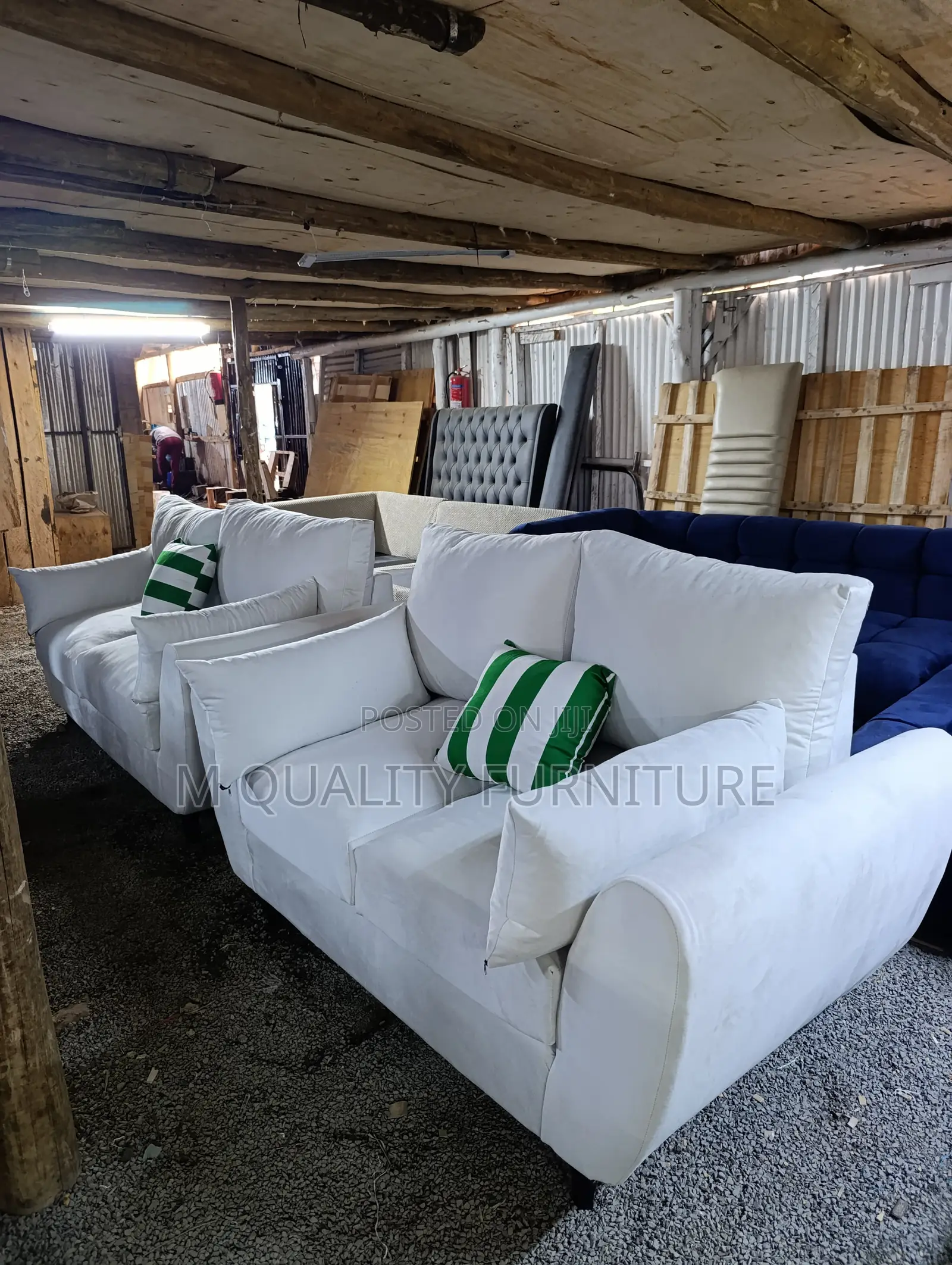 Sofa With Elegant, Wing - Like Arms