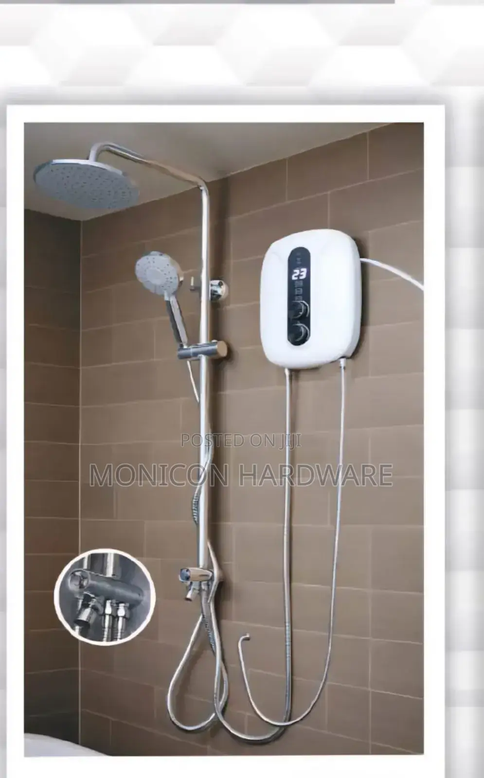 Nemsi Instant Heater and Shower Risers Set