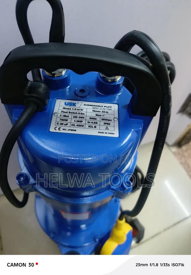 Usk Shallow Well Submersible Pump, 1 Hp