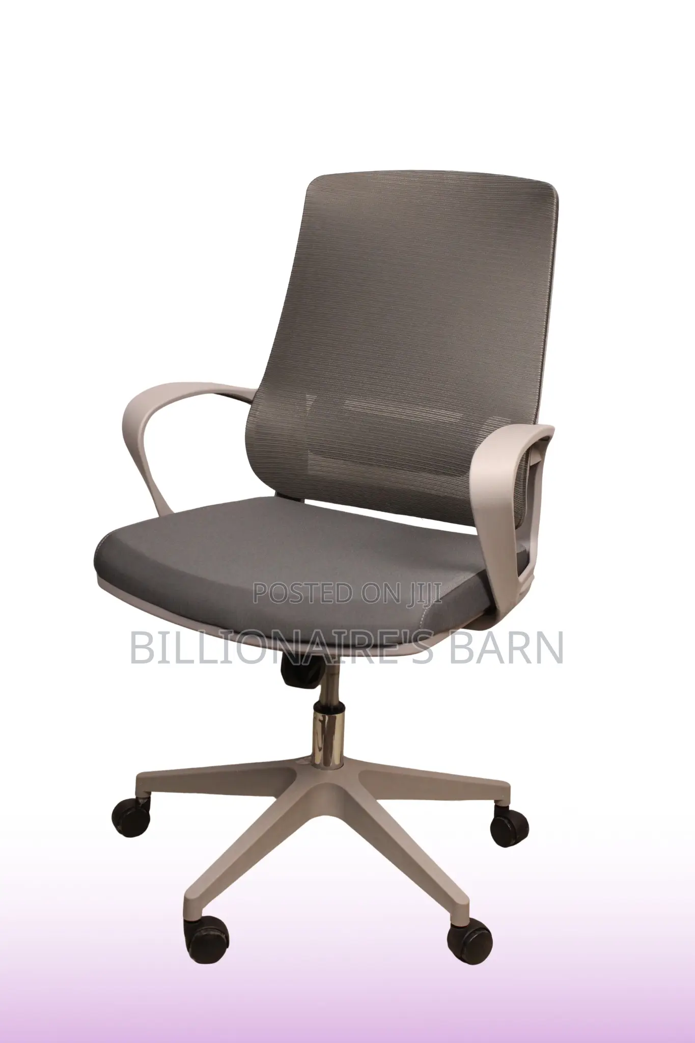 Office; Grey Ergonomic Mesh Office Seat.