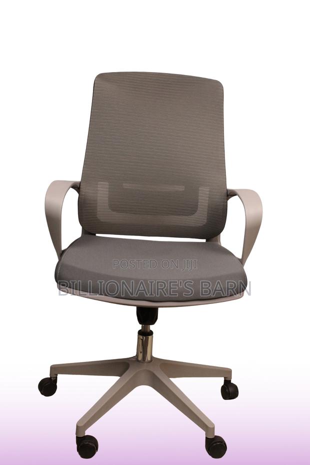 Office; Grey Ergonomic Mesh Office Seat. - thumbnail 3