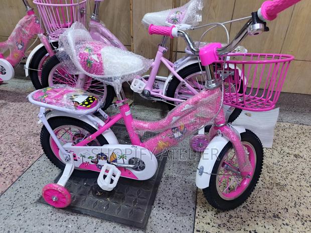 Girl Bike Size 12 With Training Wheels and Basket