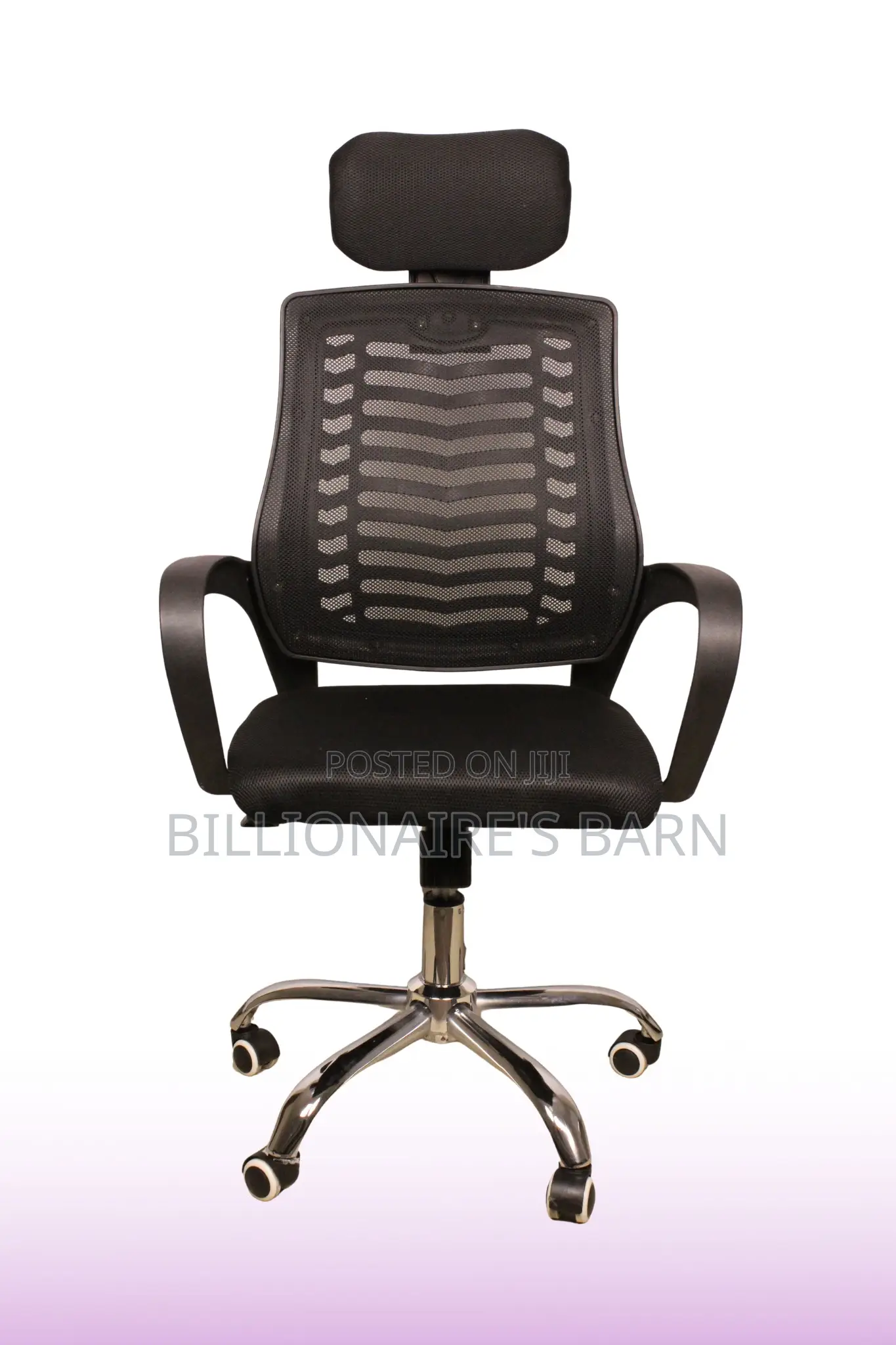Office Chair; Secretarial Mesh With Headrest Office Chair.;