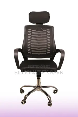 Office Chair; Secretarial Mesh With Headrest Office Chair.;