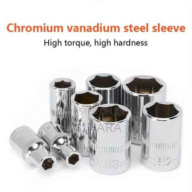 32 Pcs, 1/2" Drive Sockets Wrench Set, Auto Repair Tools - thumbnail 2