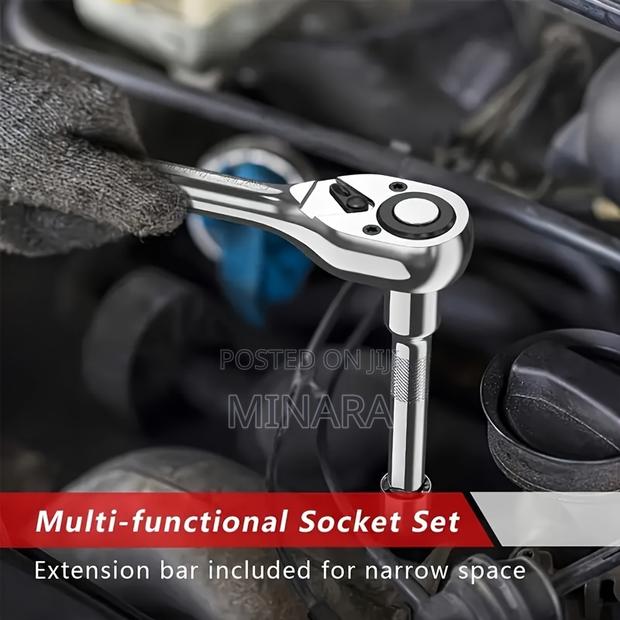 32 Pcs, 1/2" Drive Sockets Wrench Set, Auto Repair Tools - thumbnail 5