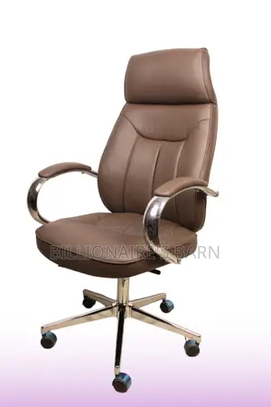 Office Chairs.; Leather Office Chair High Back, Chrome Base