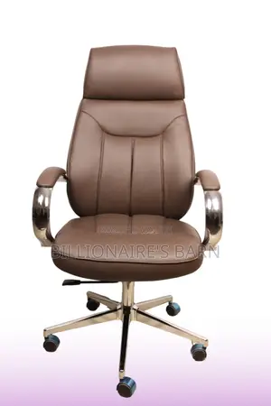 Office Chairs.; Leather Office Chair High Back, Chrome Base