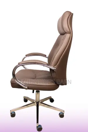 Office Chairs.; Leather Office Chair High Back, Chrome Base