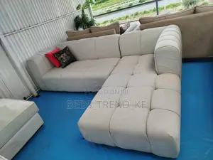 Soft Fabric 6 Seater Bubble L Seat +Free Throw Pillows