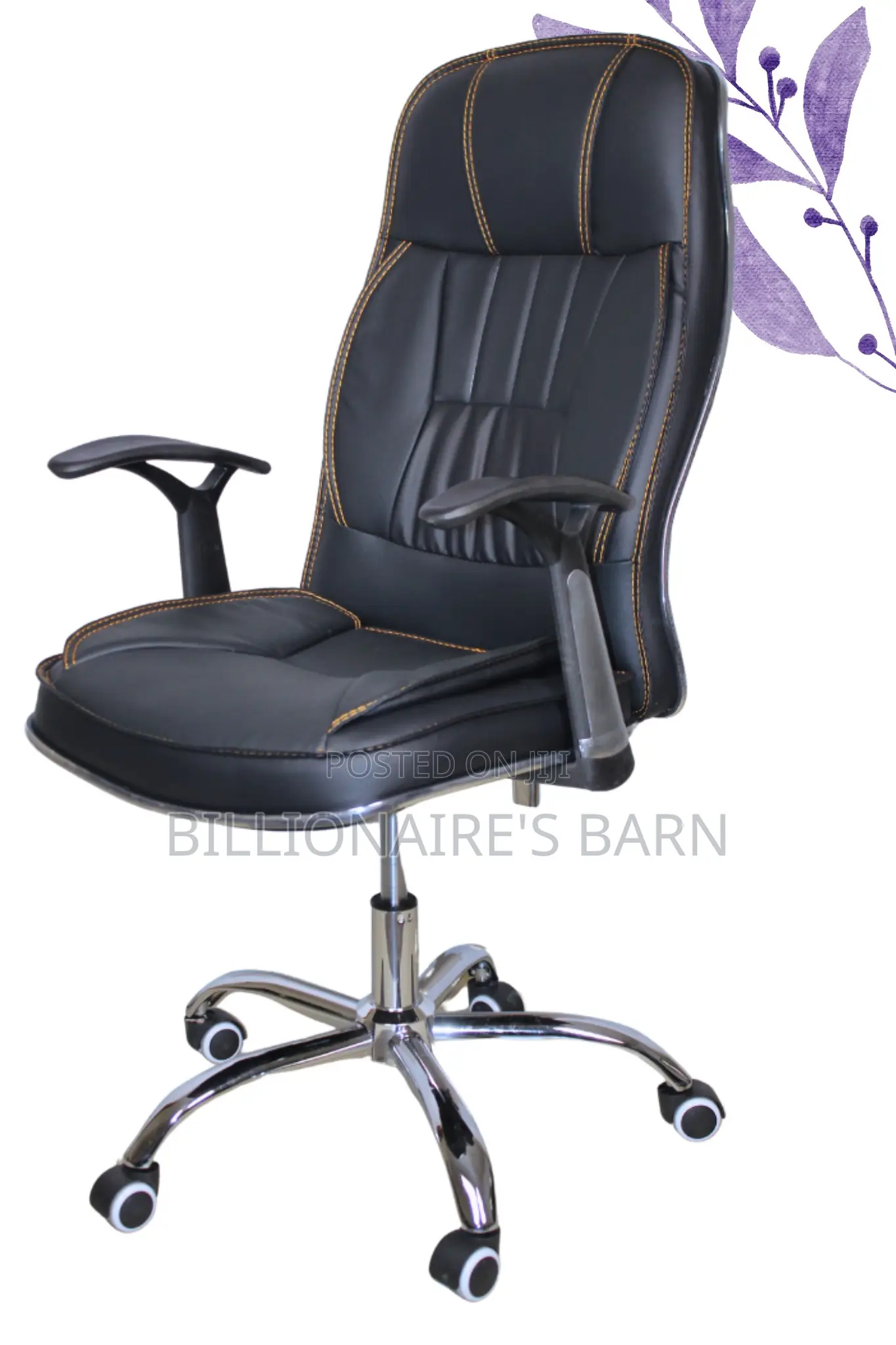 Office Chair; Swivel Leather Executive Head Staff Chair