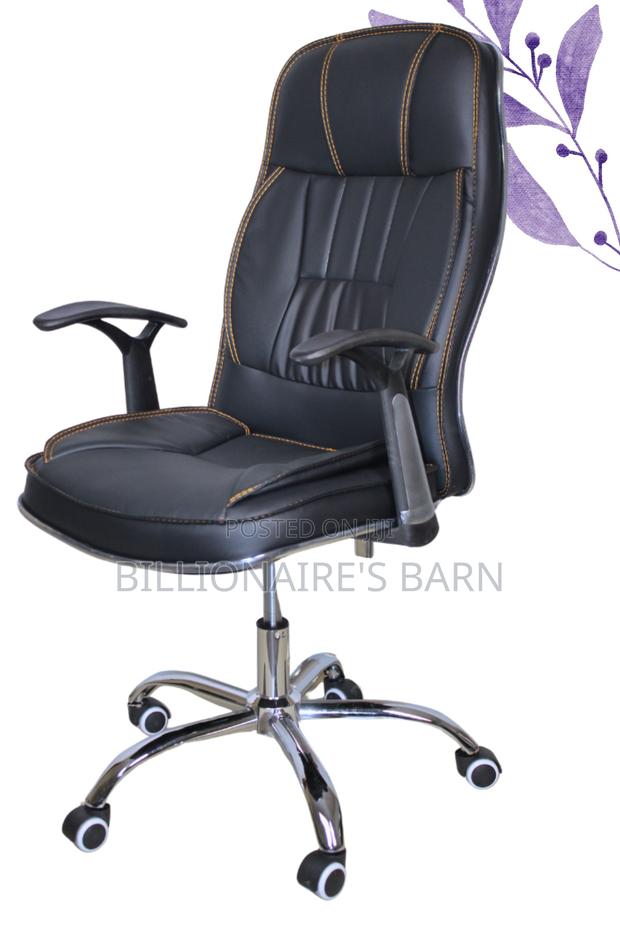 Office Chair; Swivel Leather Executive Head Staff Chair - thumbnail 2